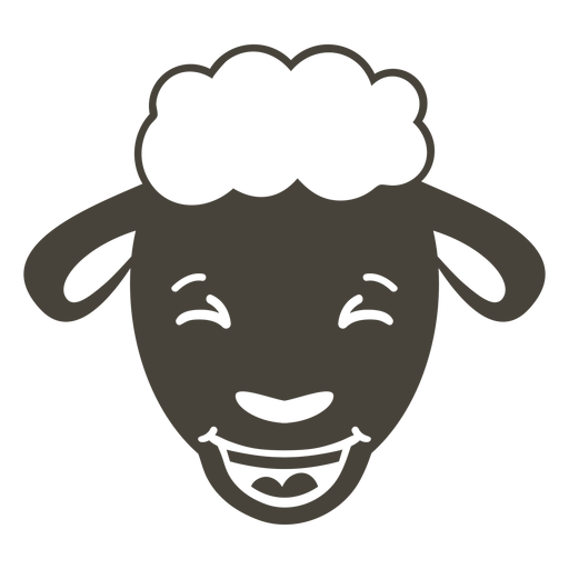 Bozal de cabeza feliz de oveja plana - Descargar PNG/SVG ...