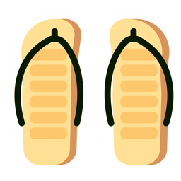Slide shoes flip flops jandals flat PNG Design