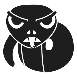 Snake angry muzzle head stroke PNG Design Transparent PNG