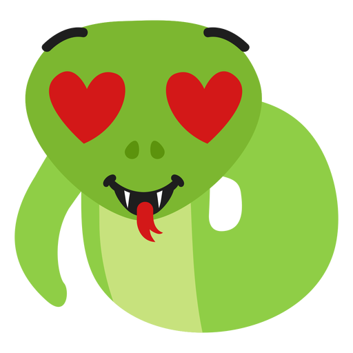 Cobra enamorada focinho cabeça achatada Desenho PNG