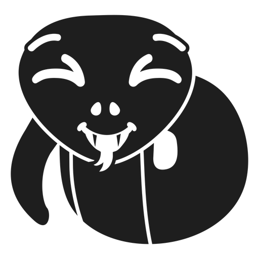 Cobra feliz focinho acariciando a cabe?a animal Desenho PNG