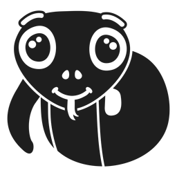 Cobra com carinho alegre no focinho Desenho PNG
