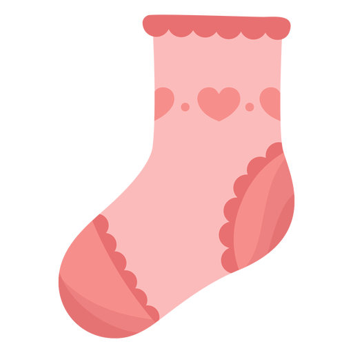 Sock heart stocking flat PNG Design