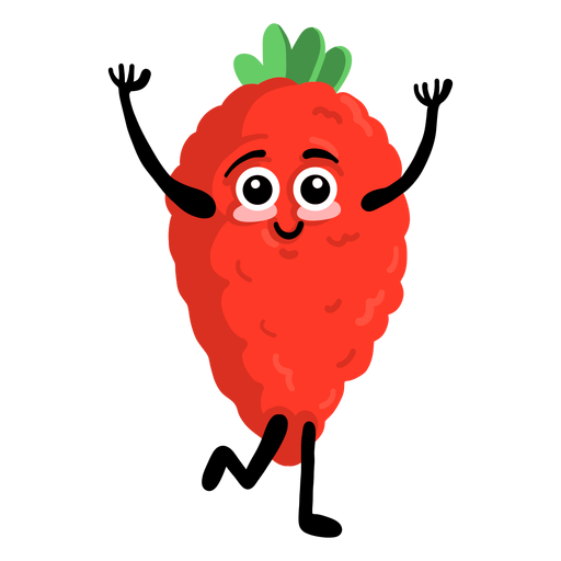 Strawberry wild strawberry flat PNG Design