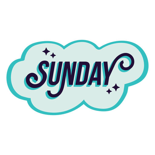 Sunday badge sticker - Transparent PNG & SVG vector file