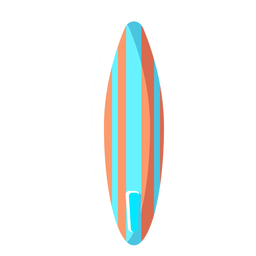 Tabla de surf plana Diseño PNG