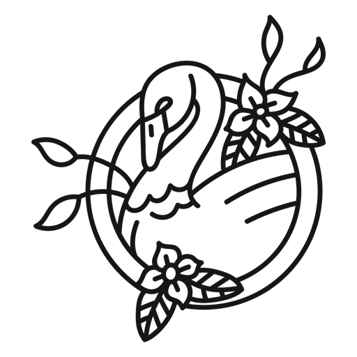 Curso de tatuagem de flor de cisne