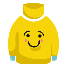 Suéter pullover smile flat Diseño PNG