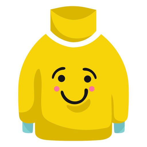 Su?ter pullover smile flat Diseño PNG