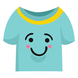 Camiseta jersey sorriso plano Desenho PNG