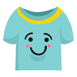 T shirt jersey smile flat PNG Design Transparent PNG