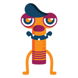 Letra t t monster flat Diseño PNG