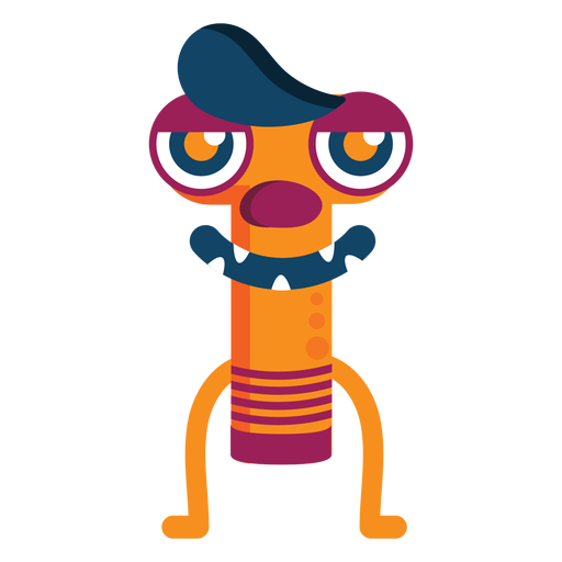 T t letter monster flat PNG Design