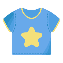 Tee shirt t shirt star flat PNG Design