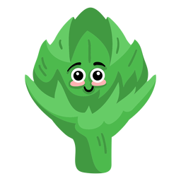 Alcachofa de cardo plana Diseño PNG