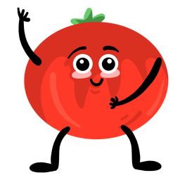 Tomato leaf flat PNG Design
