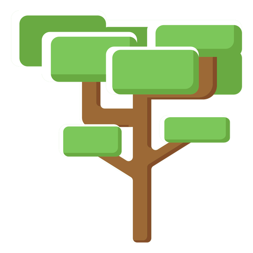 Tronco de árbol plano Diseño PNG