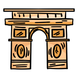 Bosquejo del arco del triunfo arco de triunfo Diseño PNG