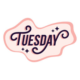 Tuesday badge sticker PNG Design