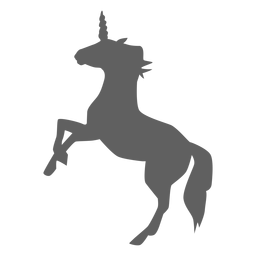 Silhueta de rabo de cavalo de chifre de unicórnio Transparent PNG