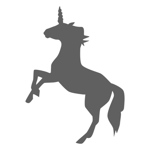 Silhueta de rabo de cavalo de chifre de unicórnio Desenho PNG