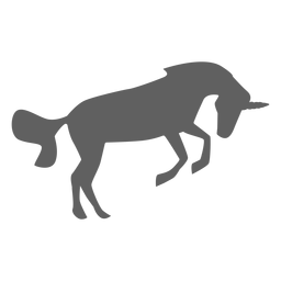 Silueta de cola de cuerno de caballo unicornio Diseño PNG