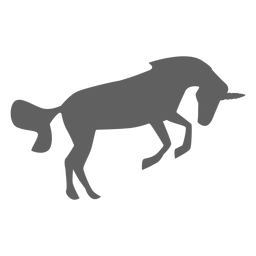 Unicorn horse horn tail silhouette PNG Design