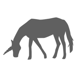 Einhorn Pferdeschweifhorn Silhouette PNG-Design