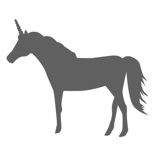 Silhueta de chifre de cavalo de cauda de unicórnio Desenho PNG