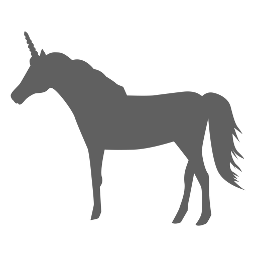 Silueta de cuerno de caballo de cola de unicornio Diseño PNG