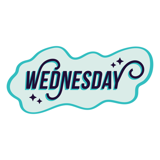 Wednesday badge sticker PNG Design