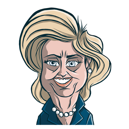 Dibujo de corte de pelo de mujer hillary clinton Diseño PNG