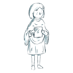 Linha de livro judia feminino Desenho PNG