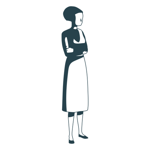 Detaillierte Silhouette der jüdischen Haltung der Frau PNG-Design