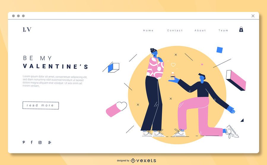 Valentine's day landing page Valentine's day landing page