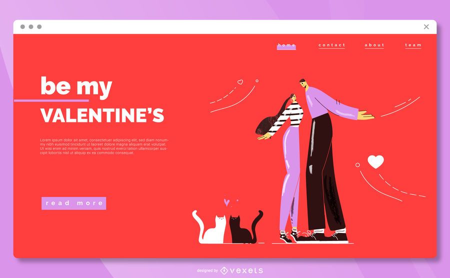 Cute valentine's day landing page Cute valentine's day landing page