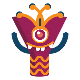 Y y carta monstruo plano Diseño PNG