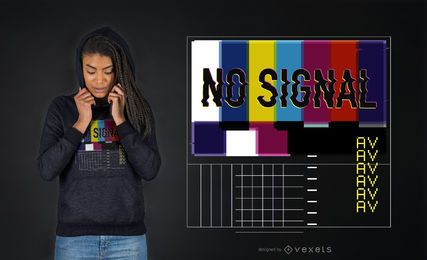Diseño de camiseta sin señal vaporwave Diseño de camiseta sin señal vaporwave