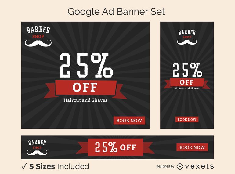 Conjunto de banner publicitario de peluquería Conjunto de banner publicitario de peluquería
