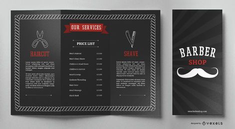 Barber shop brochure template Barber shop brochure template
