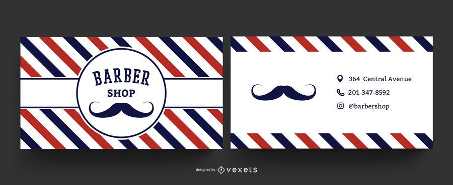 Plantilla de tarjeta de visita de peluquería Plantilla de tarjeta de visita de peluquería