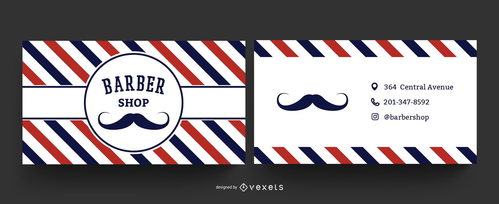 Barber shop business card template