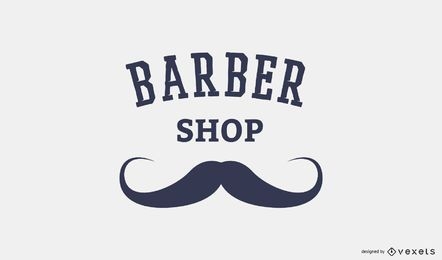Barber shop mustache logo template