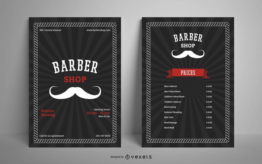 Barber shop poster template Barber shop poster template