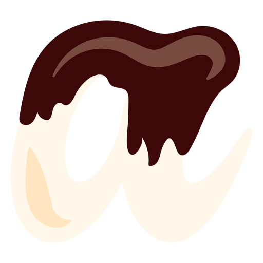 A ein Brief Schokolade flach PNG-Design