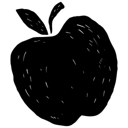 Dibujado a mano hoja de manzana Diseño PNG
