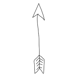 Pfeil Pfeilspitze Linie Hand gezeichnet PNG-Design