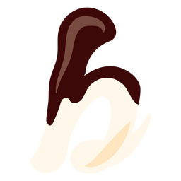 B b carta chocolate plana Desenho PNG
