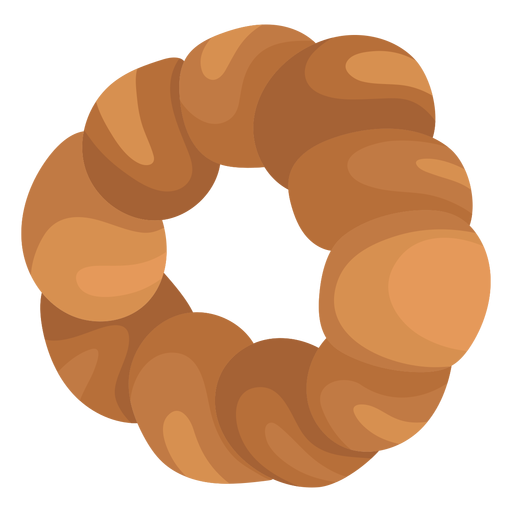 Bagelbrot flach PNG-Design