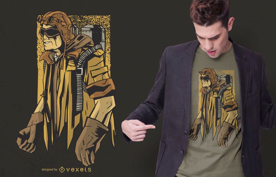 Steampunk man t-shirt design Steampunk man t-shirt design
